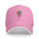 Black Baseball Cap With Melting Skull Ice Cream Cone Graphic