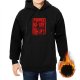 Black hoodie with Yippee Ki-Yay graphic print