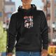 Black hoodie with 'Self Care Before Scare' Halloween graphic print