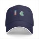 Black Baseball Cap With Cute Science Lab Beaker Print
