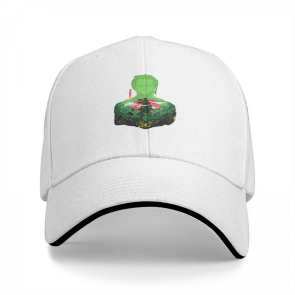 Black Baseball Cap With Green Silhouette Art Print