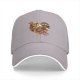 Black baseball cap with heart shaped food print design