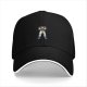 Black Baseball Cap With Cartoon Superhero Character Print