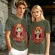 One Piece Luffy The Pirate King Graphic Olive T-Shirt