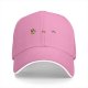 Black Baseball Cap With Small Beer And Drink Motif Embroidery