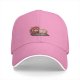Black baseball cap with cute red panda using retro computer graphic
