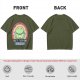 Olive T-Shirt With Grumpy Frog 'I Hate Everyone Equally' Print