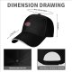 Black baseball cap with pink brain and blue ring graphic