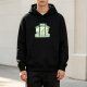 Black Hoodie With Low-Motion Running Club Sloth Turtle Snail Graphic