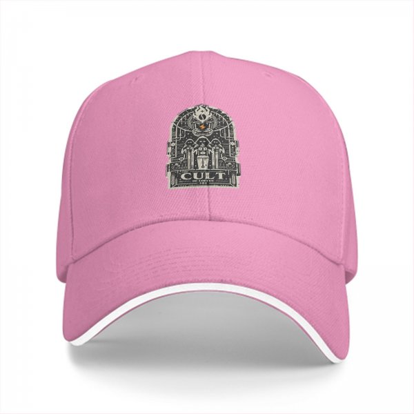 Black Baseball Cap With Cult Themed Archway Graphic