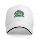 Black baseball cap with cosmic coffee alien girl graphic