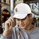 Black Baseball Cap With Samurai Warrior And Red Sun Print