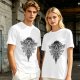 Olive Green T-Shirt With Detailed Fantasy Crest Graphic