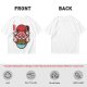 Olive t-shirt with cute kitsune fox eating ramen graphic