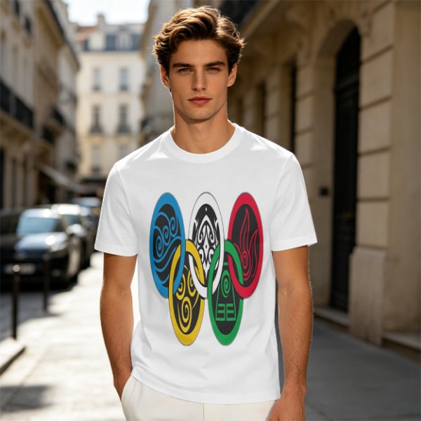 Avatar The Last Airbender Four Elements Symbols Graphic T-Shirt
