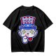 Olive T-Shirt With Patriotic Cat 'I Want You Right Meow' Print