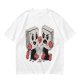 Olive T-Shirt With Retro Cartoon Fighting Ice Cubes Graphic