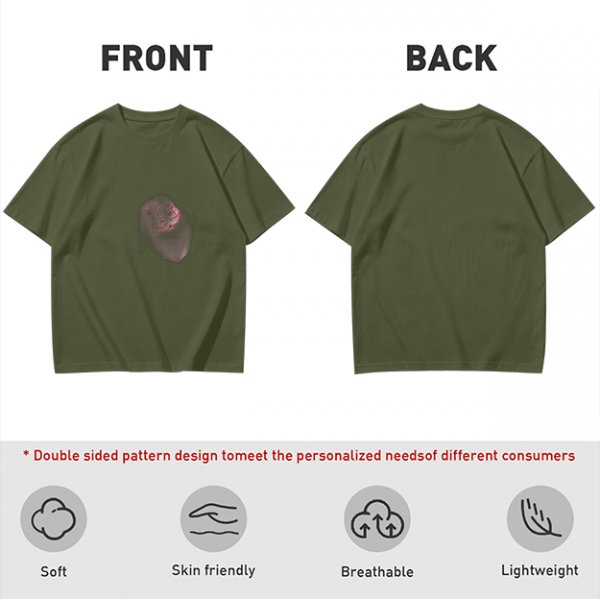 Olive Green T-Shirt With Cute Seal Print