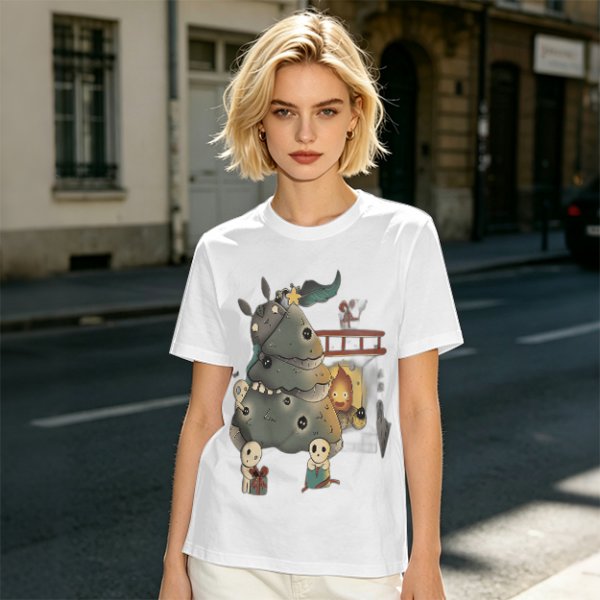 Studio Ghibli Fantasy Creature Graphic T-Shirt Design