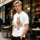 Olive T-shirt with a cute bunny monster holding You Are Great and I Believe In You signs