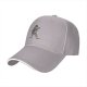 Black Baseball Cap With Dinosaur Musician Graphic Print