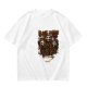 Black Coffee Skull Ghosts Graphic Olive Green T-Shirt