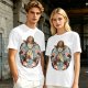 Olive T-Shirt Featuring Monkey D. Luffy Pirate Anime Art