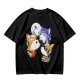 Olive T-shirt with Space Fox Crew Graphic Design