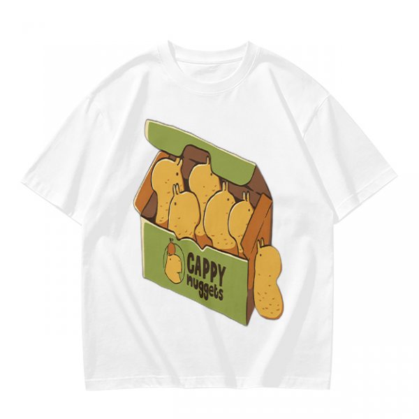 Olive T-Shirt With Cappy Nuggets Cartoon Print