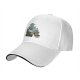 Black Baseball Cap With Fantasy Dragon Rider Landscape Art Print
