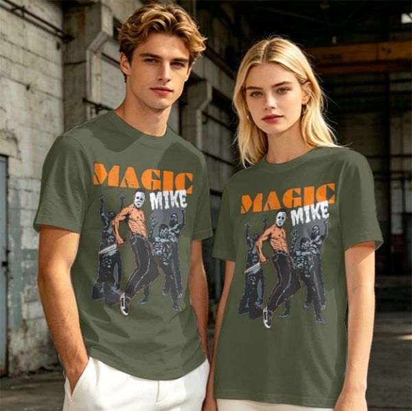 Magic Mike Horror Parody Graphic T-Shirt Design