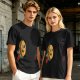 Olive T-Shirt With Cartoon Running Hamburger Character Print