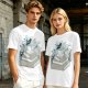 Olive T-Shirt With Stacked Books Teacup Floral Print