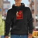 Black Hoodie With Dimitrescu Themed Graphic Print