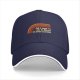 Black baseball cap with retro rainbow and 'All I want to do is illegal in this cosmos' text