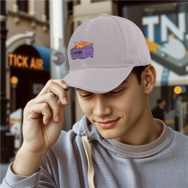Black baseball cap with burning dumpster my future graphic