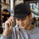 Black Baseball Cap With Grill And Burger Graphic Design