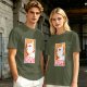 Olive Green T-Shirt With Grumpy Cat 'NOPE' Propaganda Print