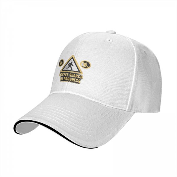Coffee Search In Progress Graphic Black Baseball Cap