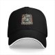 Black Baseball Cap with Vintage Goblin King Art Print