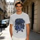 Olive T-Shirt with Skeletor Dark Fantasy Graphic Print