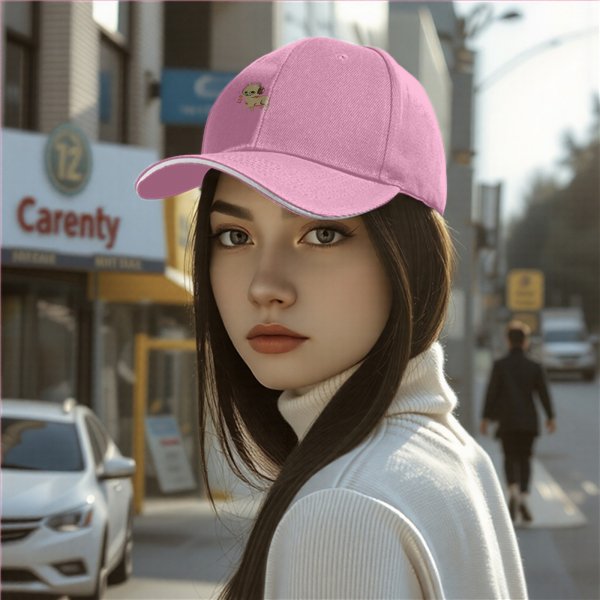 Black Baseball Cap With Cute Headphone Wearing Cat Graphic