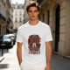 Olive t-shirt with coffee bear graphic that says a cup of coffee solves everything