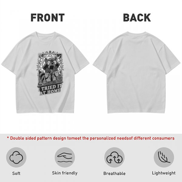 Olive Graphic Tee With Shocked Raccoon Scientist I Tried It At Home Print