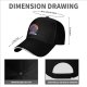 Black baseball cap with cheerful purple cat rainbow and Life is a Meowsical text