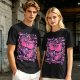 Olive T-shirt with playful bear-fruit graphic print