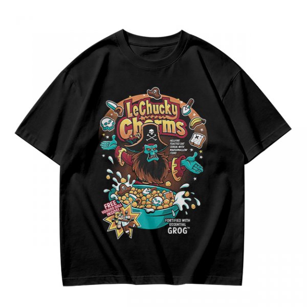 Olive T-Shirt With LeChucky Charms Pirate Cereal Graphic