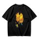 Olive T-Shirt With Sleeping Cosmic Cat And Planets Graphic