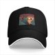 Black Baseball Cap With Screaming Pizza Slice Art Print