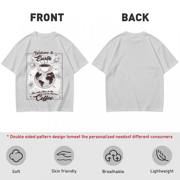 Welcome to Earth Coffee Lover Graphic T-Shirt